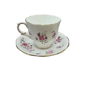Royal Victoria Pink Flower Bone China Tea Cup and Saucer